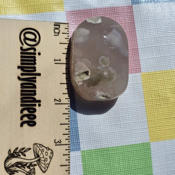 Flower Agate Crystal Palm Stone - Picture 3 of 6